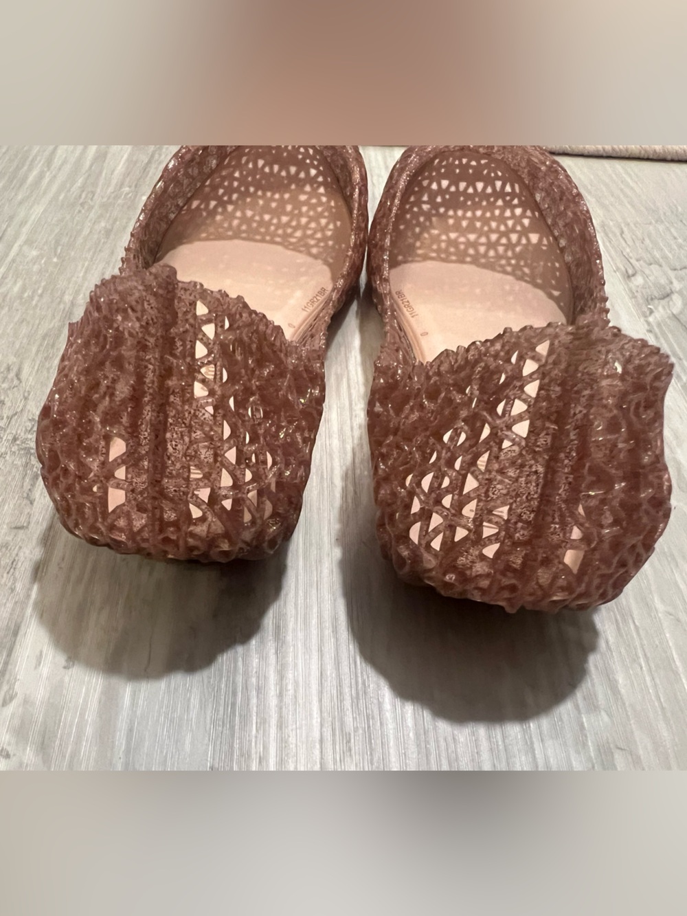Mini Melissa Campana Rose Jelly Flats for Kids; size 1, great condition - Picture 3 of 5